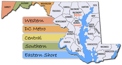 Western Maryland Map 
